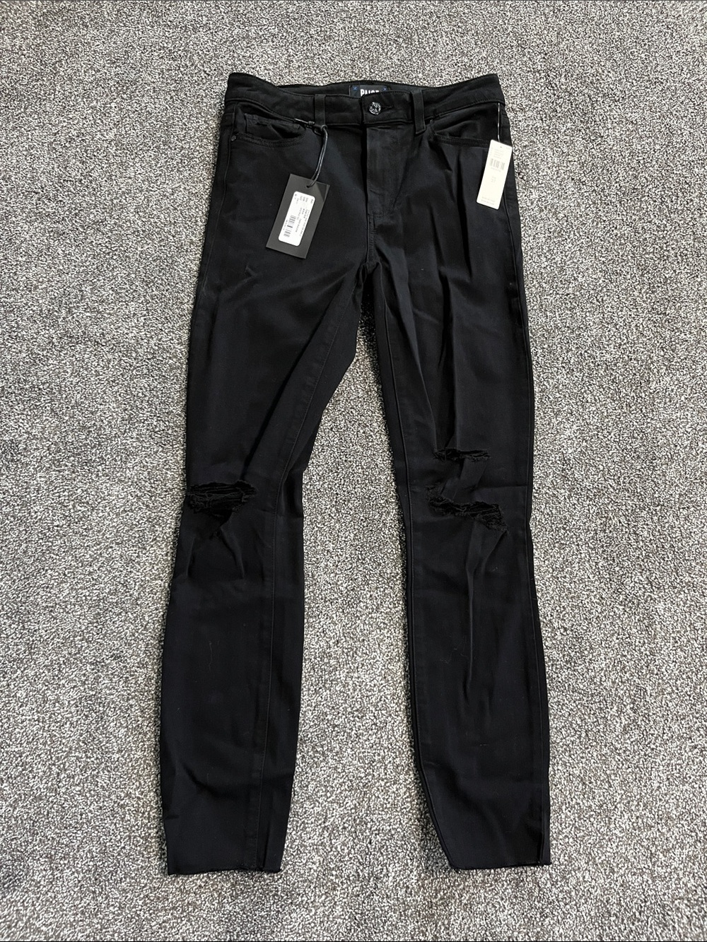 Paige Hoxton High-Rise Skinny Ankle Distressed